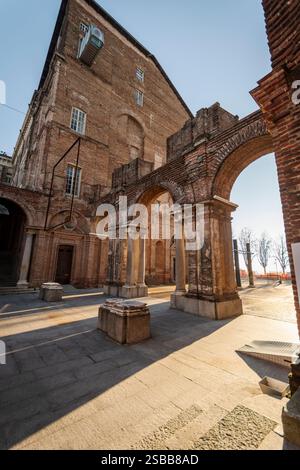 Le château de Rivoli, Nerby Torino, abrite un grand musée d'art contemporain. Banque D'Images