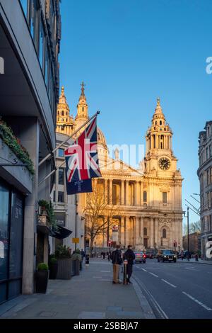Cathédrale St Pauls, Ludgatre Hill, ville de Londres Angleterre, Royaume-Uni. Siège de l'évêque de Londres Banque D'Images