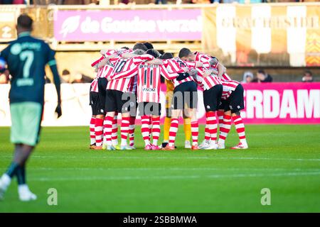 Rotterdam, pays-Bas. 2 février 2025. Rotterdam - Sparta Rotterdam lors de la vingt et unième manche de compétition de la saison Eredivisie 2024/2025. Le match se déroule entre le Sparta Rotterdam et le FC Groningen au Het Kasteel le 2 février 2025 à Rotterdam, aux pays-Bas. (VK Sportphoto/Danny de Groot) crédit : Parallax Pictures/Alamy Live News Banque D'Images