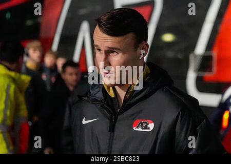 Tilburg, pays-Bas. 02 février 2025. TILBURG, PAYS-BAS - 2 FÉVRIER : Peer Koopmeiners of AZ arrive lors du match néerlandais Eredivisie entre Willem II et AZ Alkmaar au Koning Willem II Stadion le 2 février 2025 à Tilburg, pays-Bas. (Photo de Ed van de Pol/Orange Pictures) crédit : Orange pics BV/Alamy Live News Banque D'Images