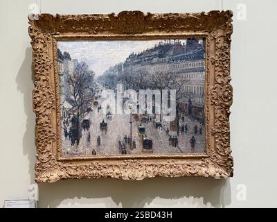 "Le boulevard Montmartre un matin d'hiver", Camille Pissarro, français, 1897. Metropolitan Museum of Art, New York. Banque D'Images