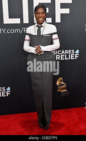 Los Angeles, États-Unis. 02 février 2025. Doechii arrive à la 67e cérémonie annuelle des Grammy Awards qui a eu lieu au Crypto.com Arena le 2 février 2025 à Los Angeles, CA. © Lisa OConnor/AFF-USA.com crédit : AFF/Alamy Live News Banque D'Images