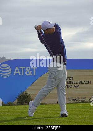 Pebble Beach, États-Unis. 02 février 2025. Pebble Beach, Californie, États-Unis - 2 février 2025 Tom Kim le dernier jour du parcours de golf AT&T Pebble Beach Pro-Am (PGA Tour signature golf event), Californie, États-Unis crédit : Motofoto/Alamy Live News Banque D'Images