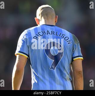 Londres, Royaume-Uni. 02 février 2025. Brentford v Tottenham Hotspur - premier League - Gtech Community Stadium. Richarlison de Tottenham en action. Crédit photo : Mark pain/Alamy Live News Banque D'Images