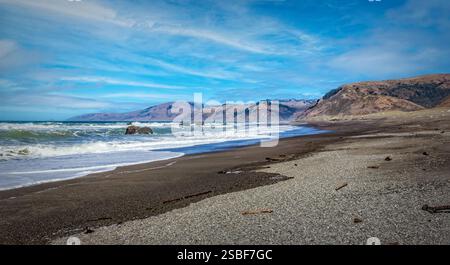 La plage de Mattole sur la côte perdue en Californie Banque D'Images