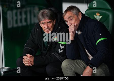 Manuel Pellegrini (Real Betis) lors du match de LaLiga entre Real Betis et Athletic Club, à Benito Villamarin le 2 février 2025 à Séville, Espagne Banque D'Images