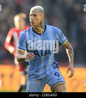 Londres, Royaume-Uni. 02 février 2025. Brentford v Tottenham Hotspur - premier League - Gtech Community Stadium. Richarlison de Tottenham en action. Crédit photo : Mark pain / Alamy Live News Banque D'Images