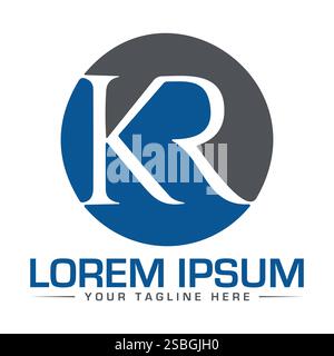 Logo de lettre KR Illustration de Vecteur