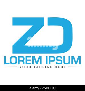 Design du logo ZD Illustration de Vecteur