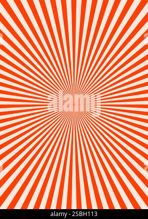 Motif abstrait de rayures radiales psychédéliques. Fond de soleil groovy dans des couleurs rétro. Texture vectorielle funky torsadée tendance dans un style abstrait y2k Illustration de Vecteur