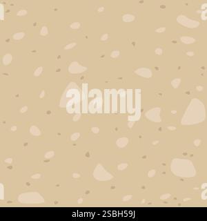 Fond Terrazzo beige sans couture avec des motifs abstraits Stone Illustration de Vecteur