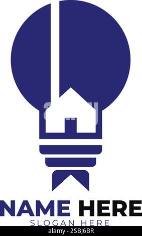 Ampoule et logo immobilier Illustration de Vecteur
