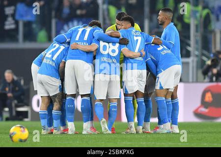 Rome, Latium. 02 février 2025. Joueur de Napoli lors du match de Serie A entre Roma contre Napoli au stade olympique, Italie, le 2 février 2025. AllShotLive Credit : Sipa USA/Alamy Live News Banque D'Images