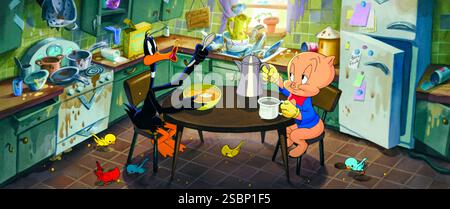 The Day the Earth Bound Up : a Looney Tunes Movie (2025) réalisé par Peter Browngard et mettant en vedette Eric Bauza dans le rôle de Daffy Duck et Porky Pig qui deviennent le dernier espoir de la Terre alors qu'ils font face à une menace d'invasion extraterrestre. Publicité toujours À USAGE ÉDITORIAL EXCLUSIF. Crédit : BFA / Warner Bros Banque D'Images