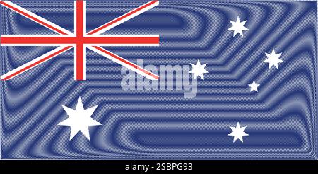Australia Day le 26 janvier. Fond vectoriel de drapeau australien de style Scribble. Affiche, carte, bannière. Illustration de Vecteur