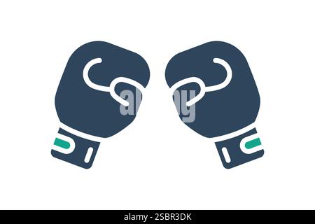 Icône de gant de boxe. style d'icône unie. icône liée à la salle de gym et de fitness. illustration vectorielle d'éléments de gymnastique Illustration de Vecteur