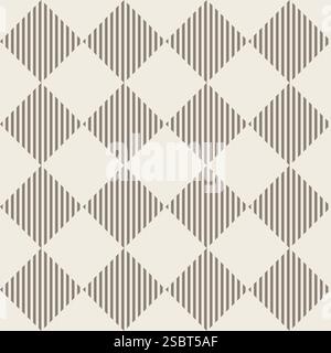 Modèle vectoriel sans couture blanc et rayé de formes de diamant vérificateur pour fond de scrapbook textile. Illustration vectorielle Illustration de Vecteur