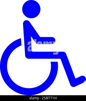 Panneau de stationnement pour handicapés illustration du symbole de l'icône handicapé handicapé Illustration de Vecteur