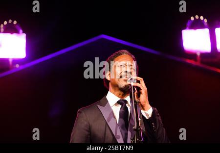 Clarke Peters se produit au Bristol International Jazz & Blues Festival 2015. Banque D'Images