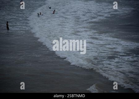 Plage de Gamboa sur la côte de Santa Catarina dans le sud du Brésil.. Banque D'Images