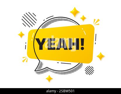 Oui étiquette de texte. Message OK approuvé. Bulle de dialogue de chat. Vecteur Illustration de Vecteur