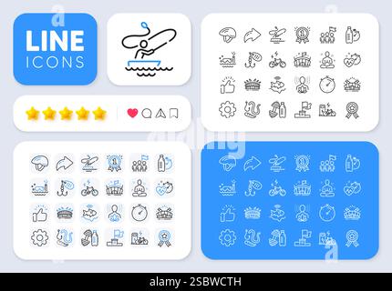 Plongée sous-marine, Yoga et icônes de ligne Worms pour l'application web. Icône de pictogramme. Icônes de ligne d'application. Vecteur Illustration de Vecteur