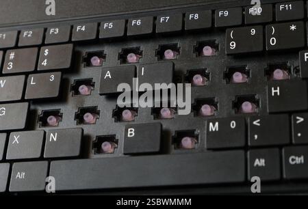 IA Computer Keys concept d'intelligence artificielle. Poser toutes les questions aux applications d'IA. Moteurs de recherche Web avancés avec ai. Banque D'Images