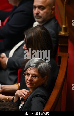 Paris, France. 04th Feb, 2025. La députée écologiste (EELV) pour le 9ème arrondissement de Paris, Sandrine Rousseau lors des questions au Gouvernement à l'Assemblée nationale, 4 janvier 2025 - 04/02/2025 - France/Ile-de-France (région)/Paris - Julien Mattia/le Pictorium crédit : LE Pictorium/Alamy Live News Banque D'Images