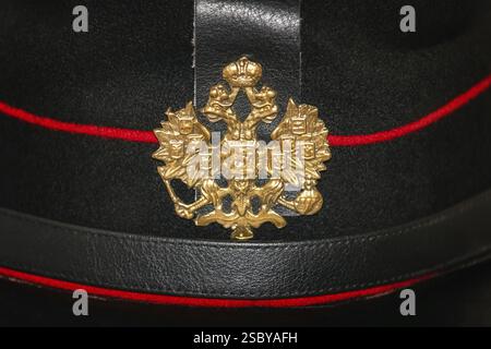 Cockade sur le chapeau d'un soldat de l'armée de l'Empire russe Silistra, Bulgarie, Europe Banque D'Images