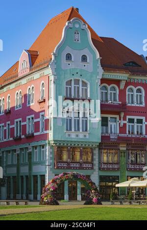 Bruck House sur la place de l'Union (Piata Unirii) une des plus belles places de Timisoara, Roumanie Timisoara, Roumanie, Europe Banque D'Images
