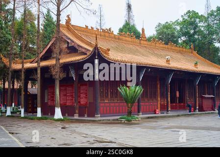 Architecture du temple Zhaojue à Chengdu, Sichuan, Chine Banque D'Images