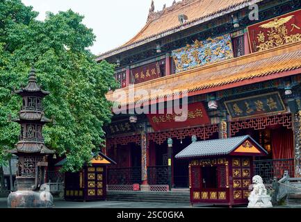 Architecture du temple Zhaojue à Chengdu, Sichuan, Chine Banque D'Images