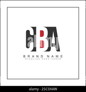 Modèle de logo vectoriel CBA - icône créative pour les lettres initiales C, B et A. Illustration de Vecteur