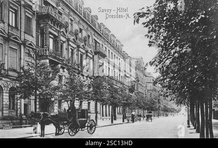 Hôtel Savoy 5 bella época Dresde. Banque D'Images