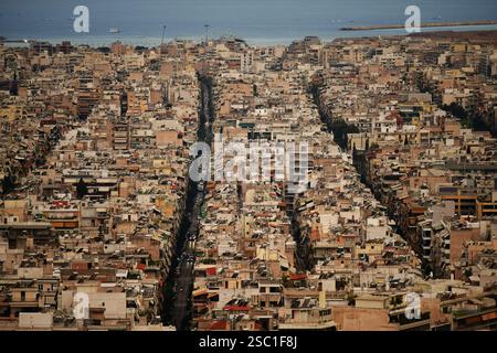Vue panoramique sur la ville portuaire du Pirée. Athènes, Grèce Banque D'Images