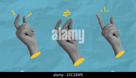 Ensemble de gestes expressifs de la main pour la communication et la créativité, illustration vectorielle Illustration de Vecteur