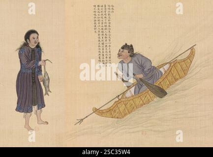 Huang Qing Zhigong tu, 1769 ans, peuple Qiakala (恰喀拉?). Banque D'Images
