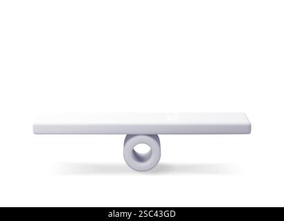 Échelles 3D Seesaw isolées sur blanc. Illustration de Vecteur