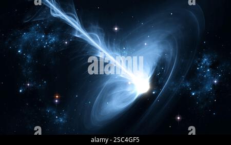 Trou noir dans l'espace profond Banque D'Images