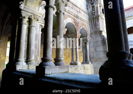 Monastère de Santo Estevo de Ribas de Sil, Parada de Sil, Ourense, Galice Banque D'Images