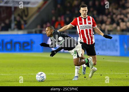 Eindhoven, pays-Bas. 05th Feb, 2025. EINDHOVEN, 05-02-2025, stade Philips, football, coupe KNVB, saison 2024/2025, pendant le match PSV-Feyenoord. Crédit : Pro Shots/Alamy Live News Banque D'Images