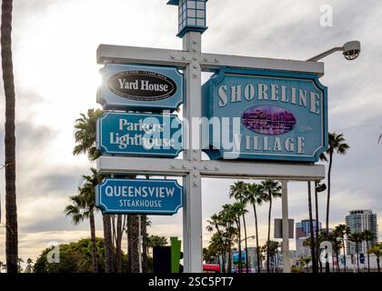 Panneau d'entrée de Shoreline Village, long Beach, CA États-Unis 29 juin 2019 Banque D'Images
