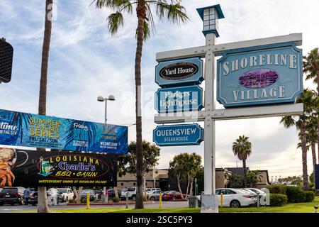 Panneau d'entrée de Shoreline Village, long Beach, CA États-Unis 29 juin 2019 Banque D'Images