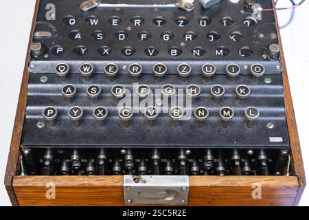 Dispositif de chiffrement automatique Enigma allemand de la seconde Guerre mondiale Banque D'Images