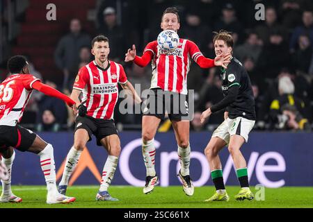Eindhoven, pays-Bas. 05th Feb, 2025. Eindhoven - Luuk de Jong du PSV Eindhoven lors des quarts de finale de la KNVB Beker 2024/2025, la coupe nationale néerlandaise. Le match se déroule entre le PSV Eindhoven et Feyenoord au Philips Stadion le 5 février 2025 à Eindhoven, aux pays-Bas. Crédit : Box to Box Pictures/Alamy Live News Banque D'Images
