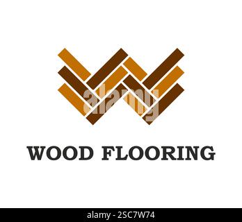 Icône de service de plancher de carrelage en bois de plancher ou de parquet en bois, signe vectoriel pour l'entreprise. Planchers en bois et service de revêtement de sol à la maison ou pavage de parquet, parque Illustration de Vecteur