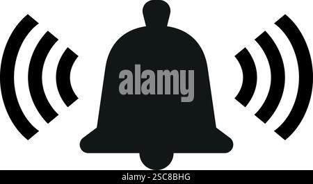 Symbole d'icône de cloche. Signes et symboles commerciaux. Illustration de Vecteur