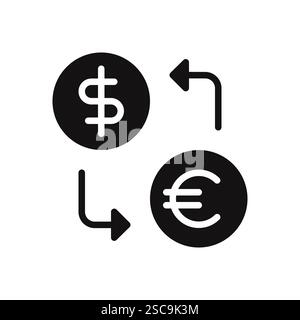 Icônes de change définies. Flèches spin, convertir de l'argent, transférer de l'argent, échange financier. Illustration vectorielle. Illustration de Vecteur