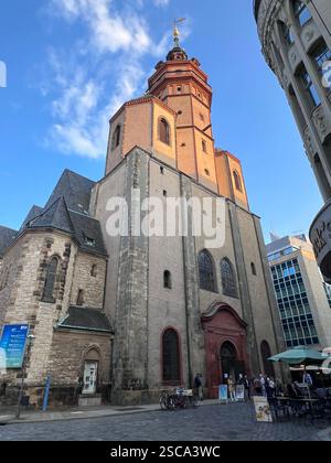 Église de Nicolas est la principale église de la communauté évangélique luthérienne de Leipzig, Leipzig, Saxe, Allemagne, 19.09.24 Banque D'Images