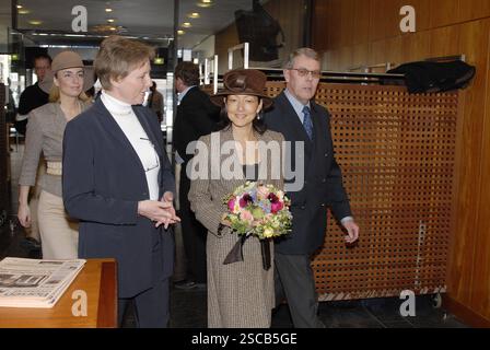La princesse Alexandra de Danemark arrive et parle de Journior Achievement Young Enterprise à Danish Industri House au weekedn seminor à Copenhague Danemark avril 22,2006 Banque D'Images